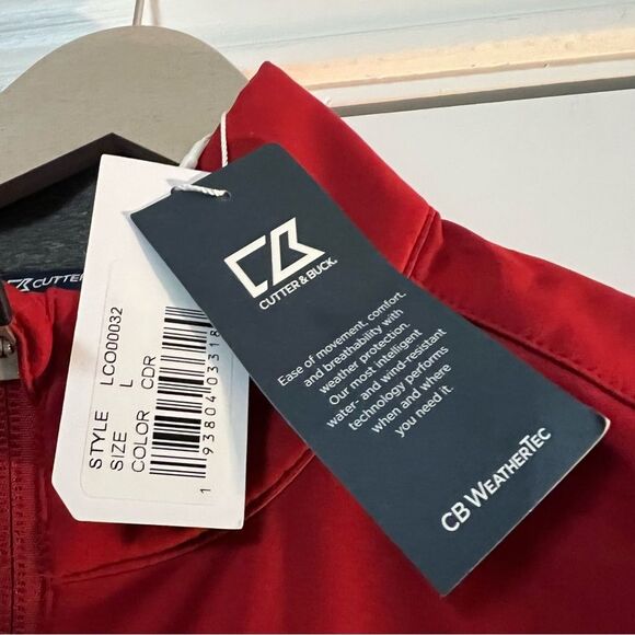 Cutter & Buck Stingray Corvette Museum Full Zip Red Long Sleeve Weathertec L - Picture 5 of 12